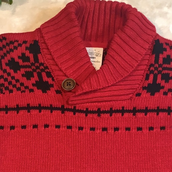 Gymboree 18-24M Baby Boy Red Sweater EUC - Picture 2 of 8